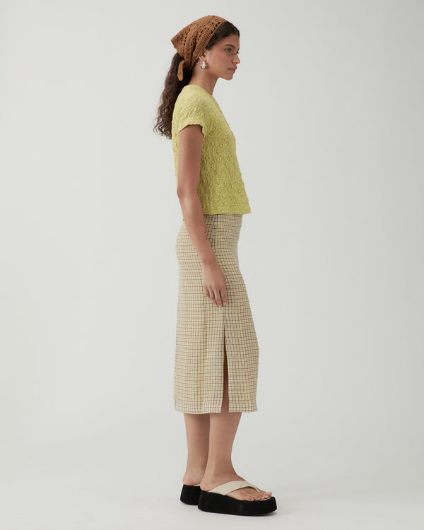 Rejina Pyo Adina T-shirt Lace Floral Lime