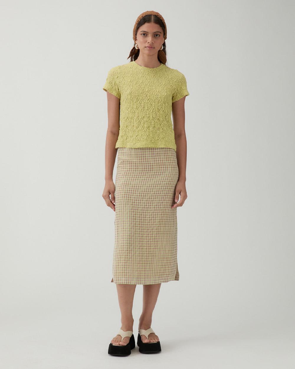 rejina pyo Adina T-shirt Lace Floral Lime