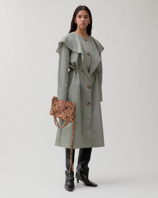 Rejina Pyo Alana Trenchcoat Taffeta Grey
