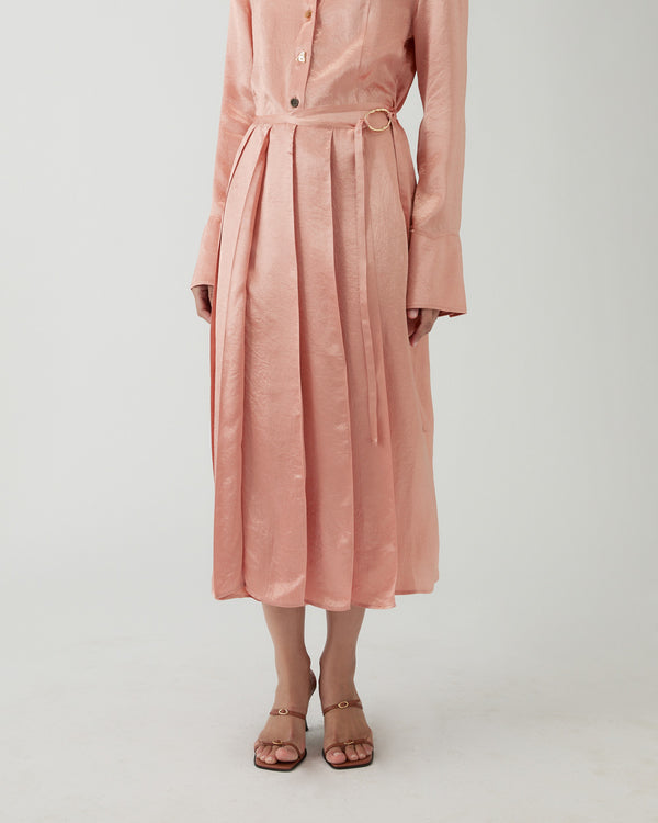 Rejina Pyo Alice Skirt Acetate Satin Pink