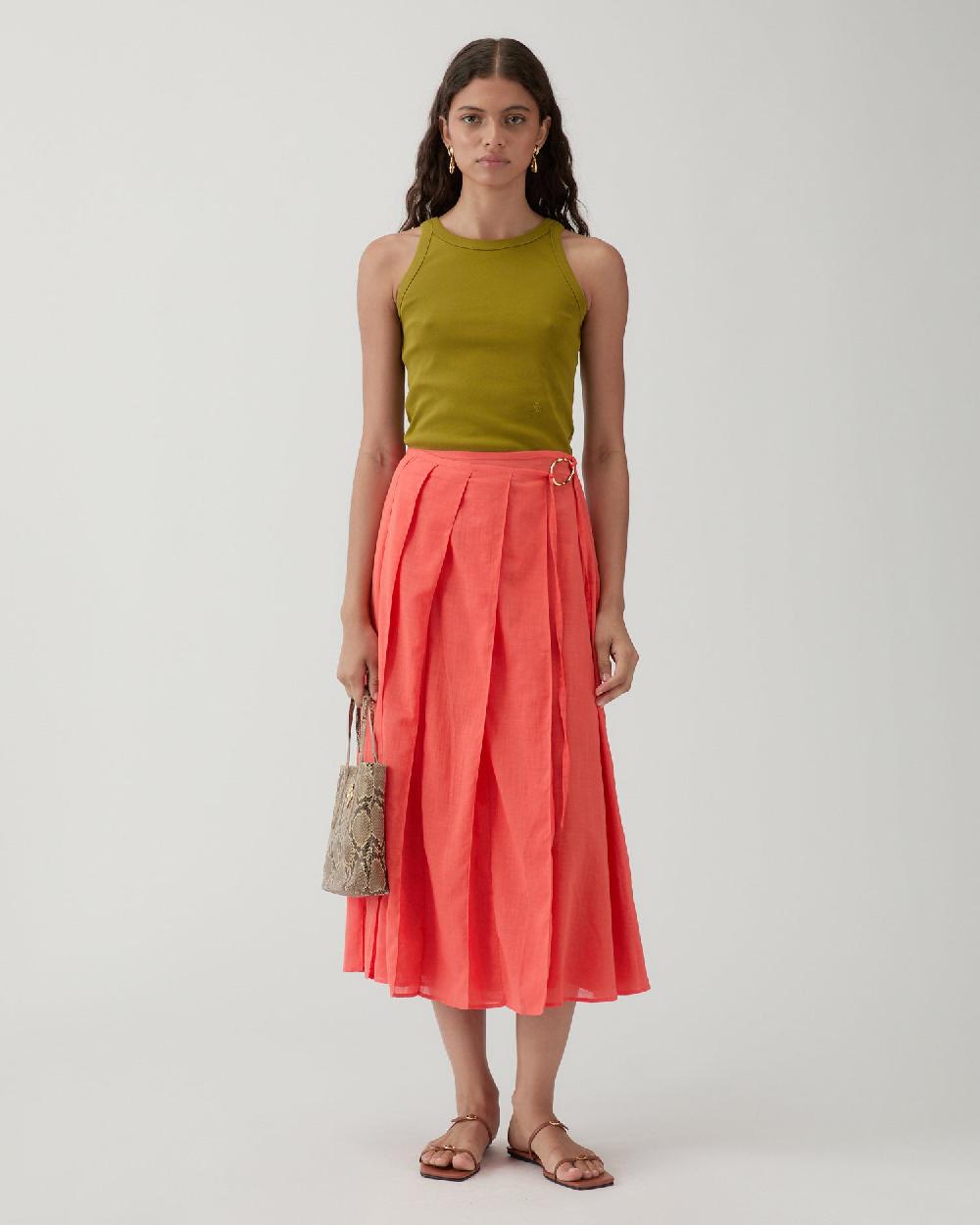 rejina pyo Alice Skirt Cotton Coral