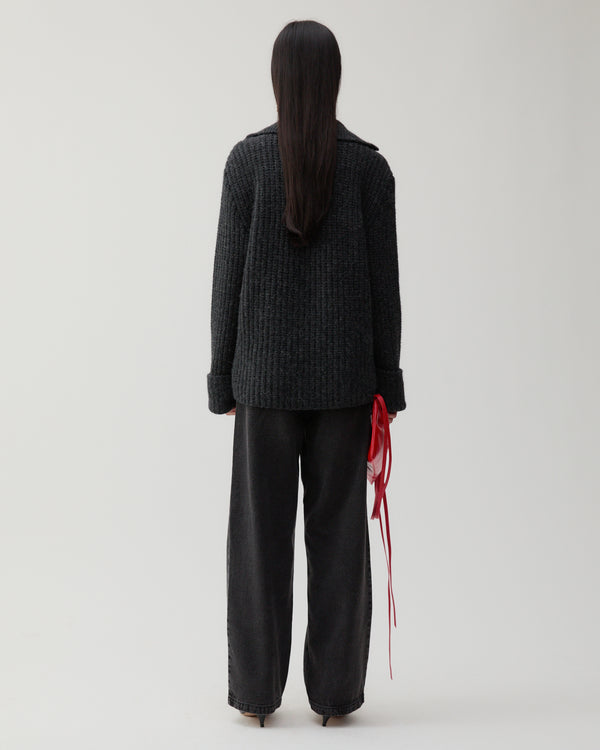 Rejina Pyo Alison Sweater Chunky Alpaca Dark Grey