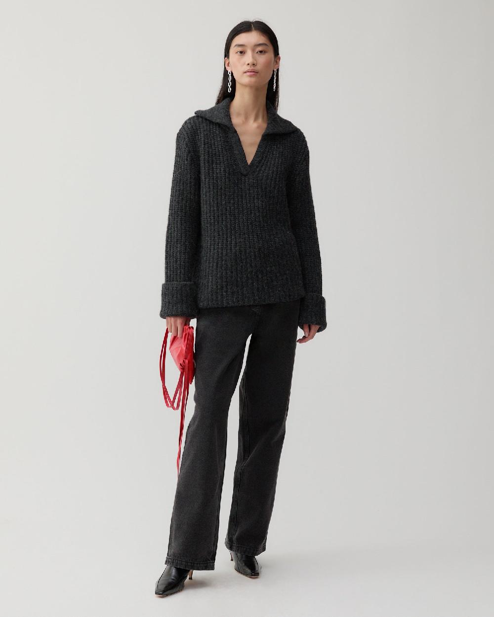 rejina pyo Alison Sweater Chunky Alpaca Dark Grey