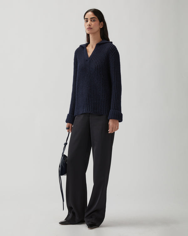 Rejina Pyo Alison Sweater Chunky Alpaca Navy