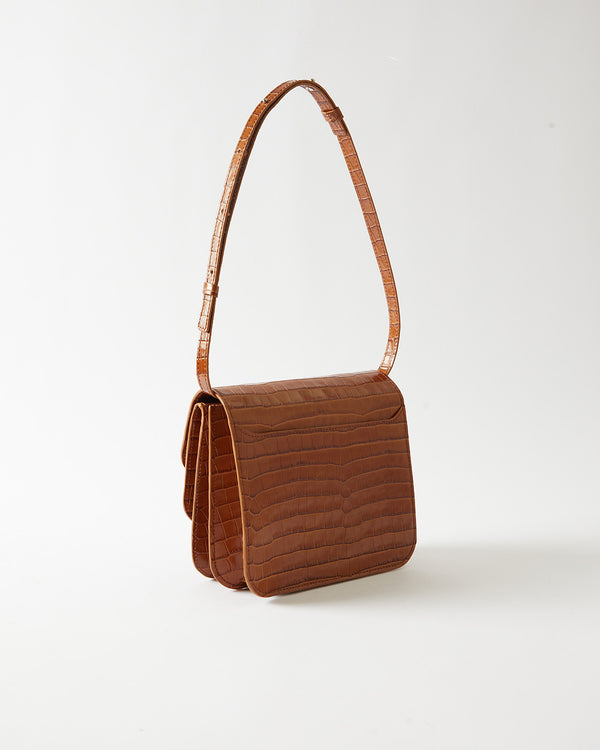 Rejina Pyo Ana Bag Leather Emboss Croc Caramel