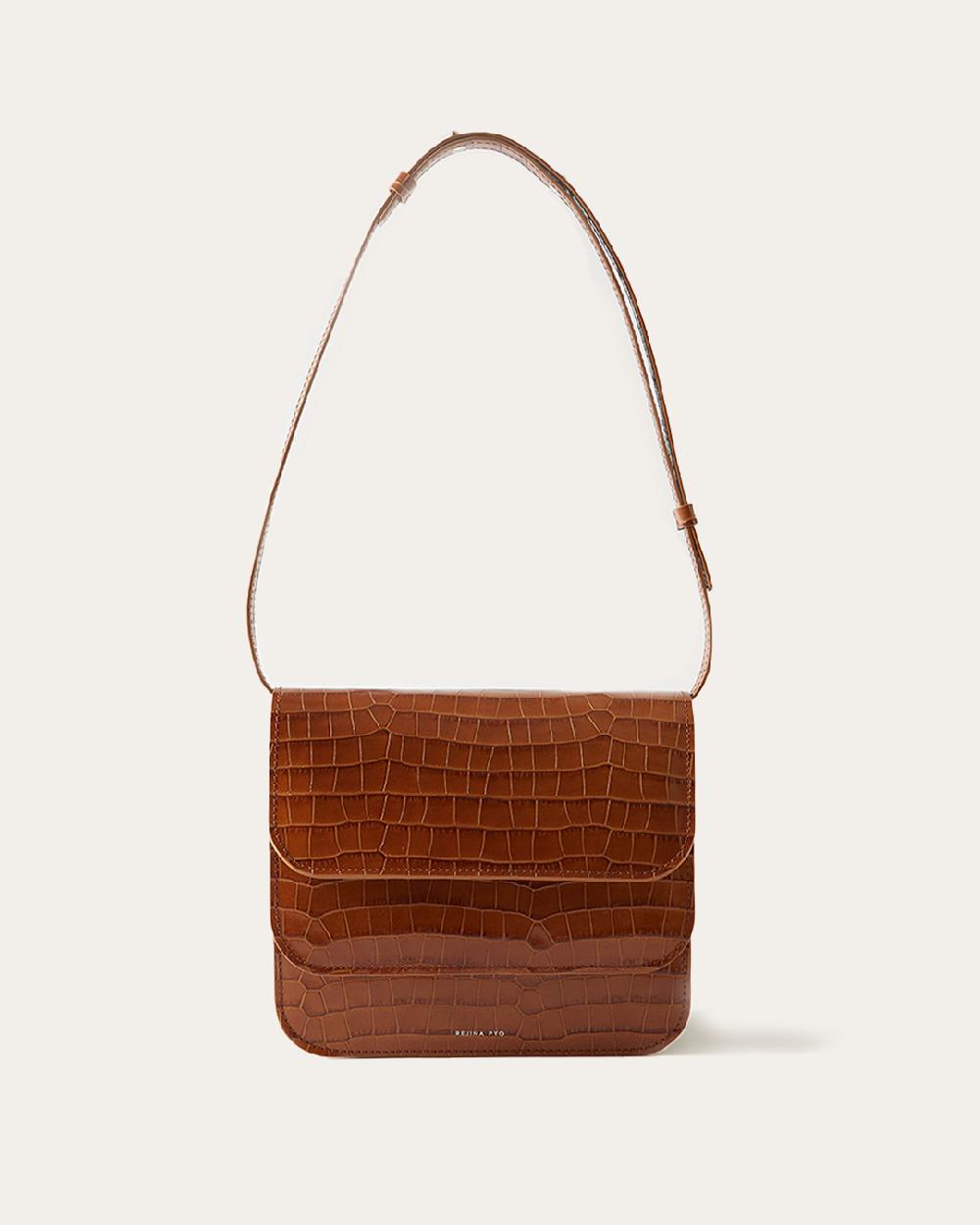 rejina pyo Ana Bag Leather Emboss Croc Caramel