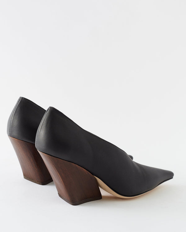 Rejina Pyo Angled Pumps Nappa Leather Black