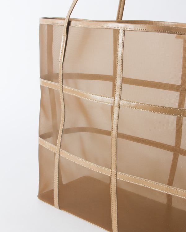 Rejina Pyo Ariah Tote Mesh + Leather Cappuccino