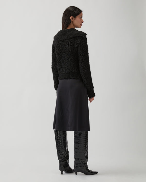 Rejina Pyo Ashley Cardigan Bouclé Alpaca Black