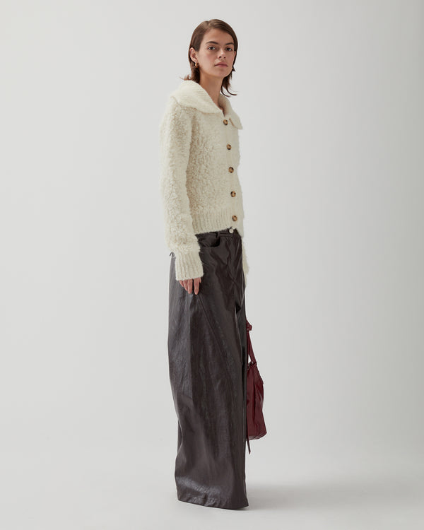 Rejina Pyo Ashley Cardigan Bouclé Alpaca Ivory