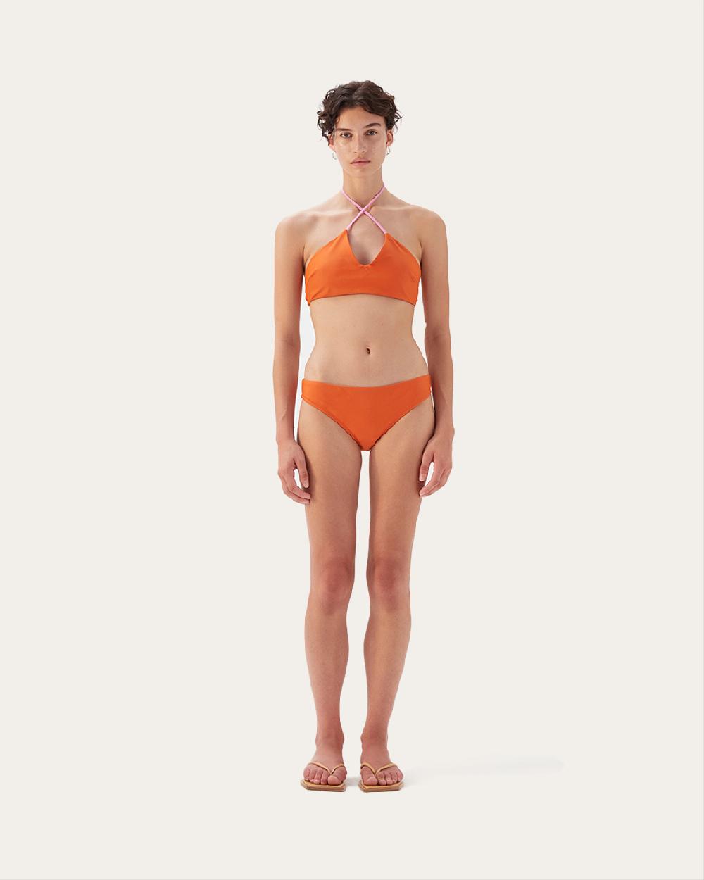 rejina pyo Ava Bikini Brief Recycled Nylon Paprika