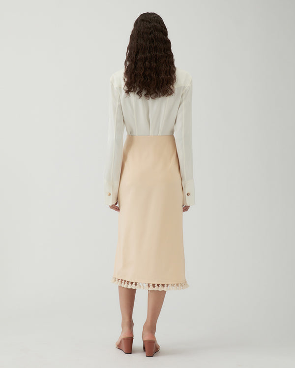 Rejina Pyo Ayla Skirt Wool Blend Suiting Butter