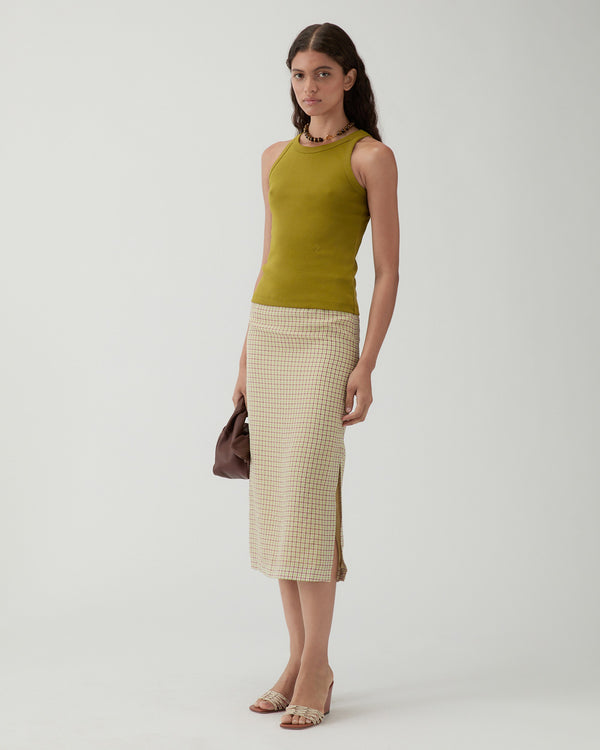 Rejina Pyo Bailey Tank Cotton Blend Jersey Green