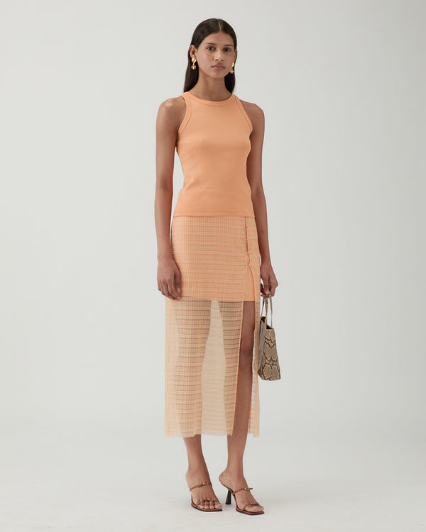 Rejina Pyo Bailey Tank Cotton Blend Jersey Orange