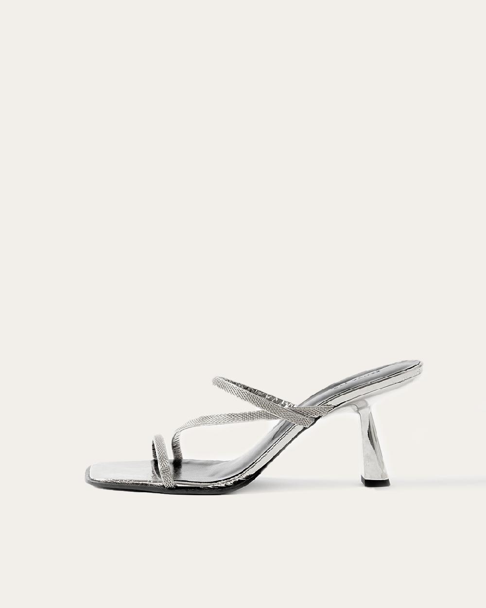 rejina pyo Bella Sandals Leather Silver