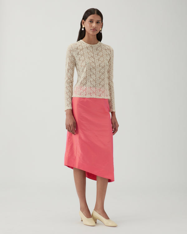 Rejina Pyo Bibi Top Floral Lace Cream