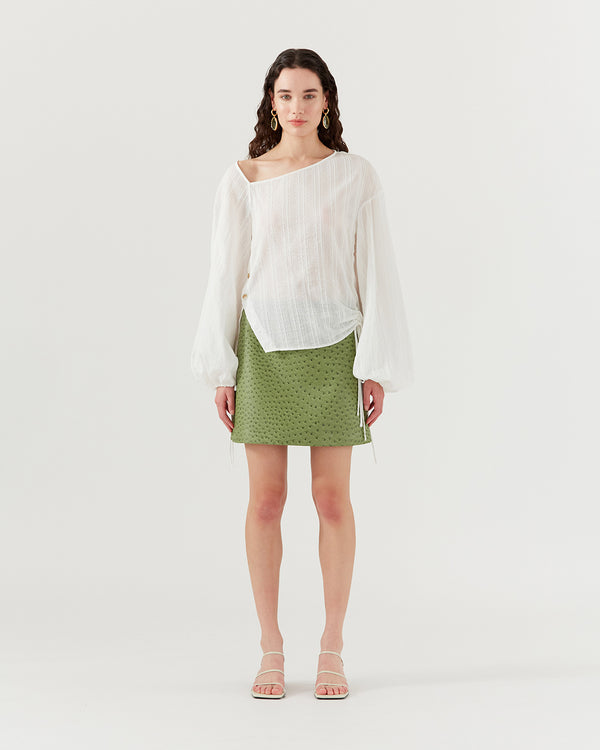 Rejina Pyo Birdie Top Cotton Stripe Off-White