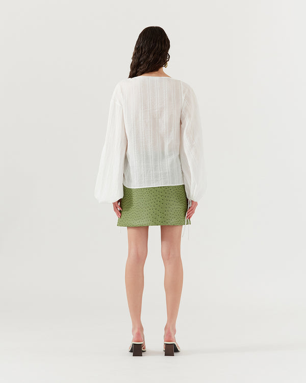 Rejina Pyo Birdie Top Cotton Stripe Off-White