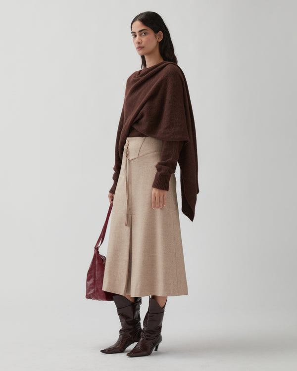 Rejina Pyo Boone Skirt Alpaca Wool Blend Speckle