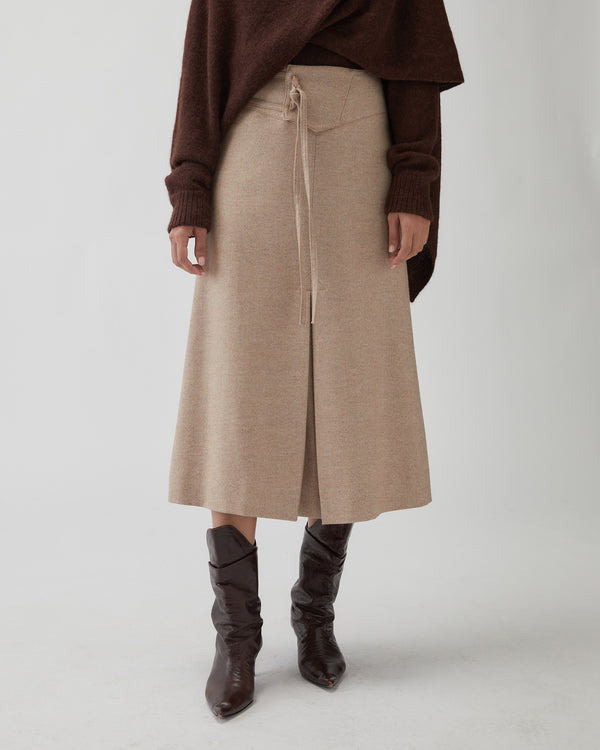 Rejina Pyo Boone Skirt Alpaca Wool Blend Speckle