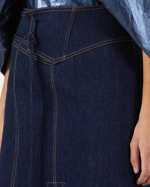Rejina Pyo Boone Skirt Organic Cotton Denim Indigo