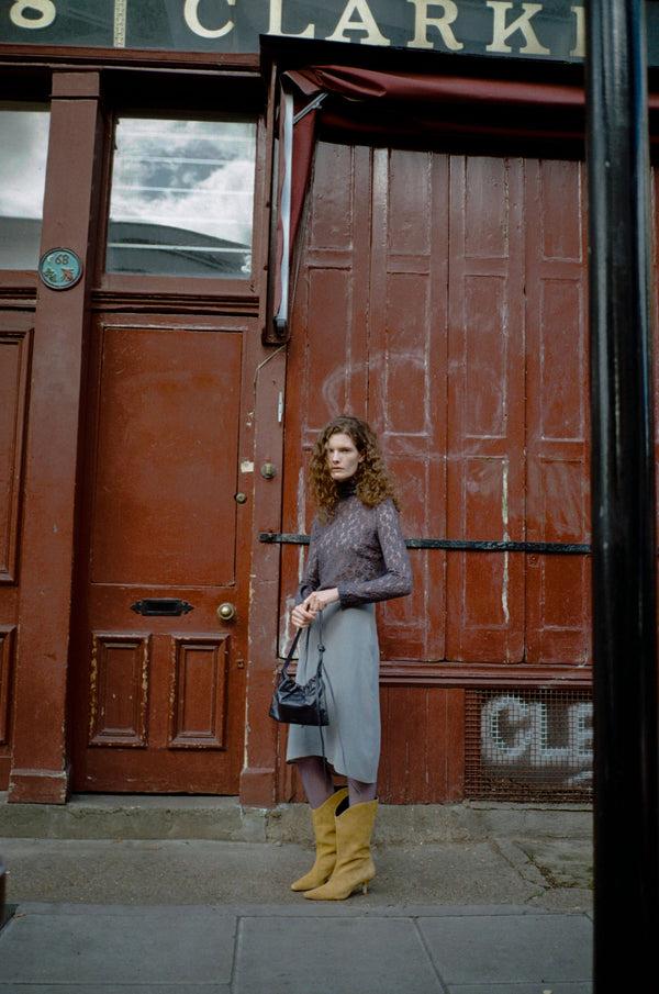 Rejina Pyo Bronte Top Cotton Blend Lace Navy