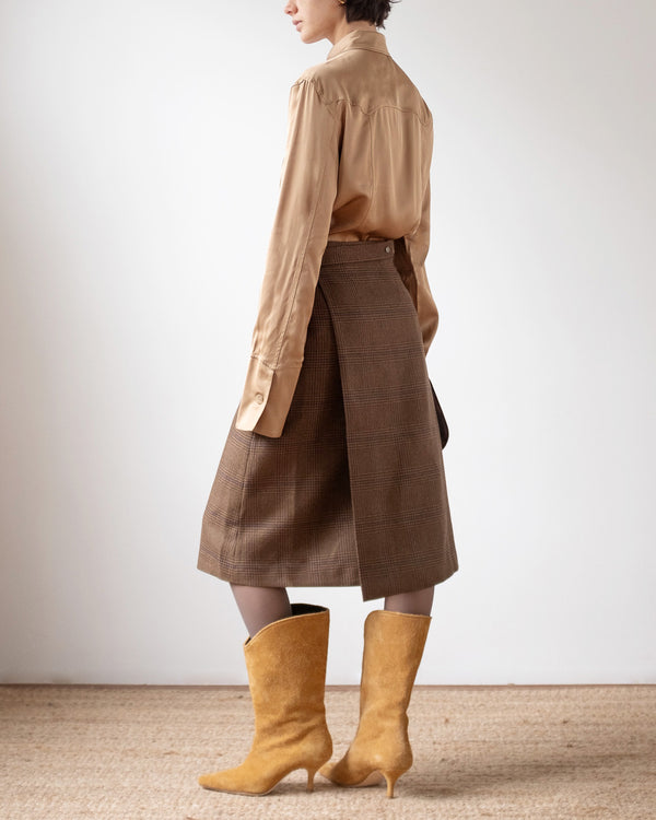 Rejina Pyo Camilla Shirt Satin Twill Tan