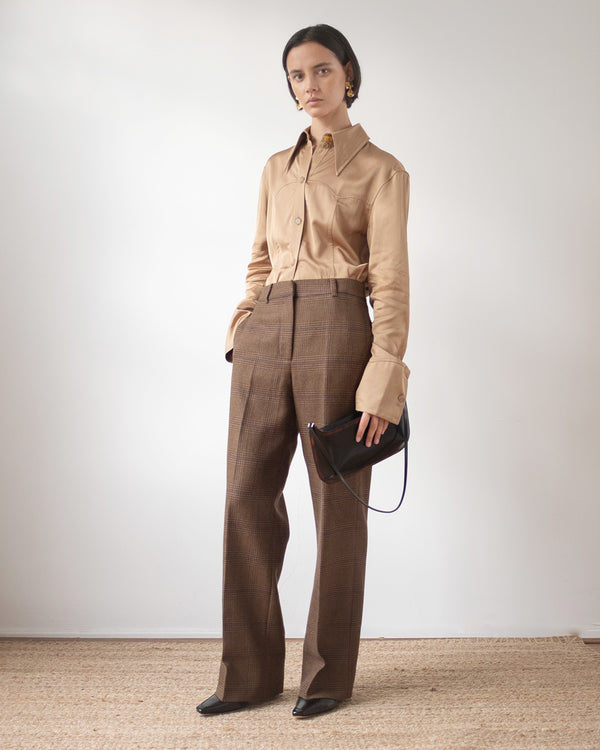 Rejina Pyo Camilla Shirt Satin Twill Tan