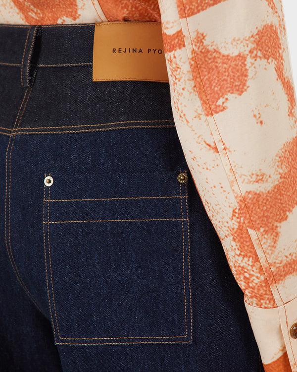 Rejina Pyo Camille Shirt Tencel Print Rust