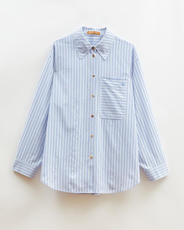 Rejina Pyo Caprice Shirt Cotton Stripe Blue