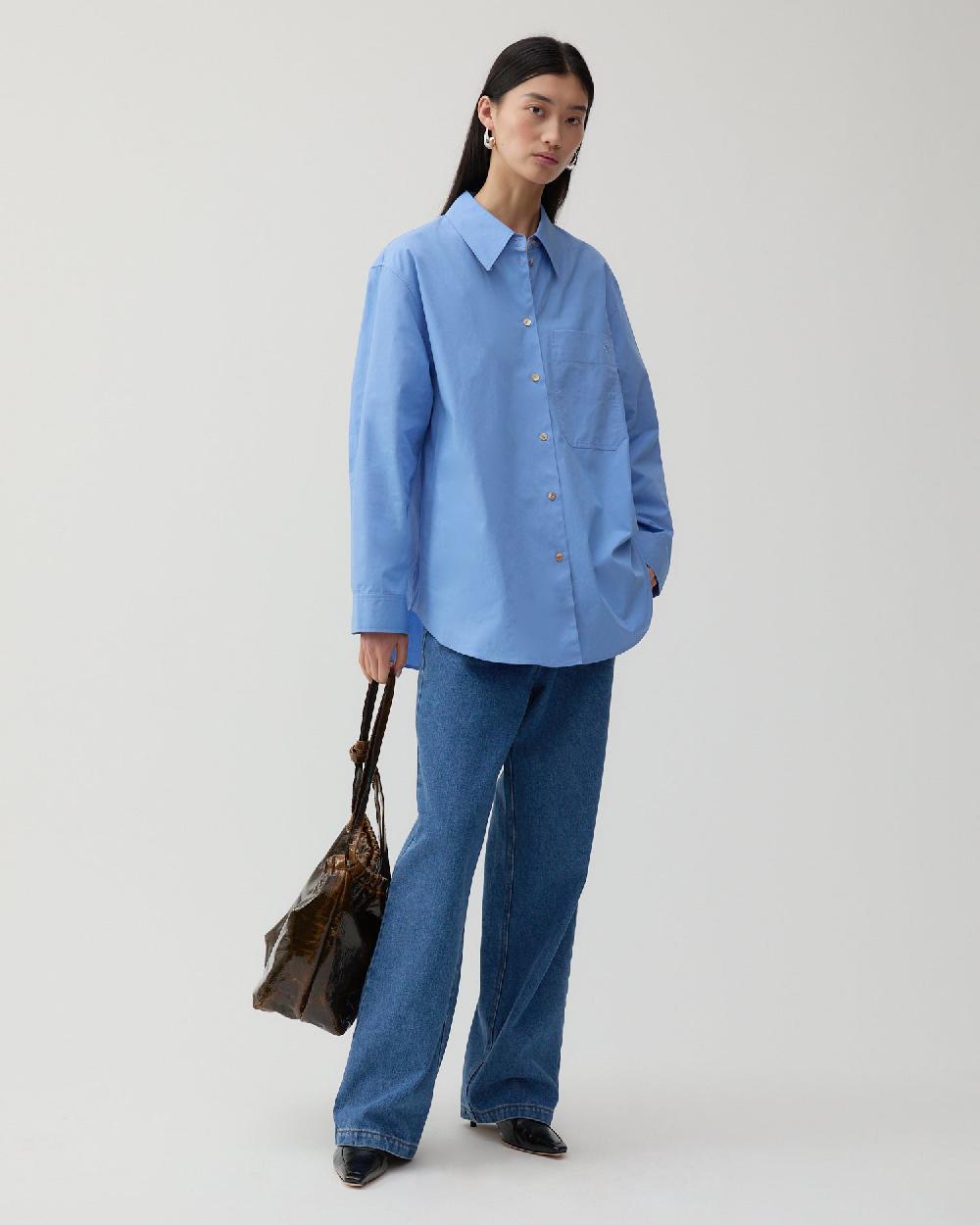 rejina pyo Caprice Shirt Organic Cotton Blue