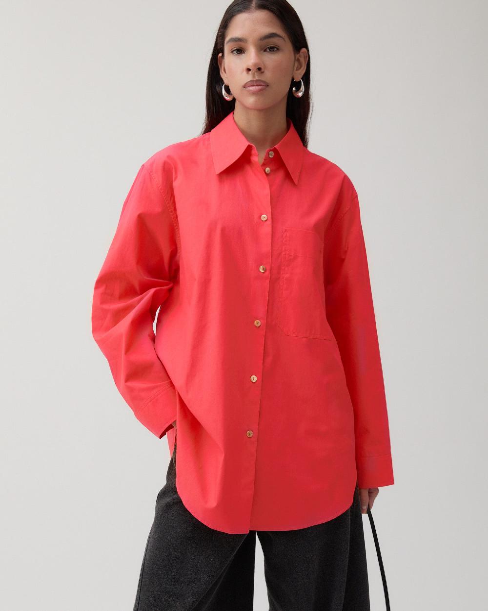 rejina pyo Caprice Shirt Organic Cotton Red