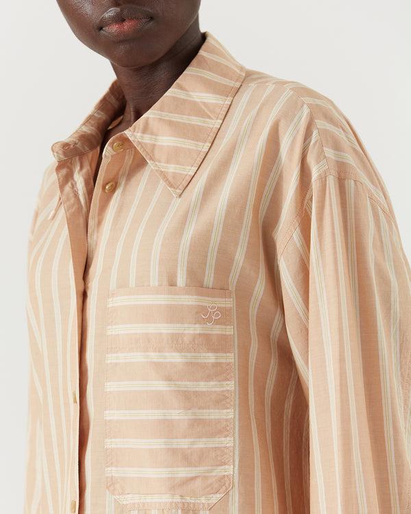 Rejina Pyo Caprice Shirt Silk Blend Stripe Pink