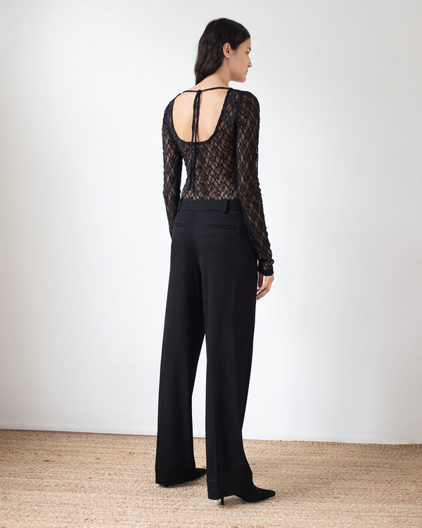 Rejina Pyo Cathy Trouser Crepe Twill Viscose Black