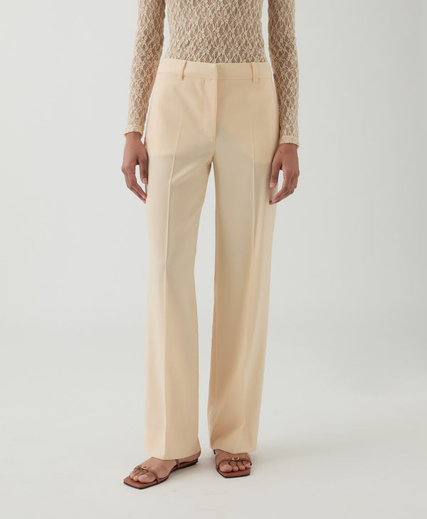 Rejina Pyo Cathy Trouser Wool Blend Suiting Butter