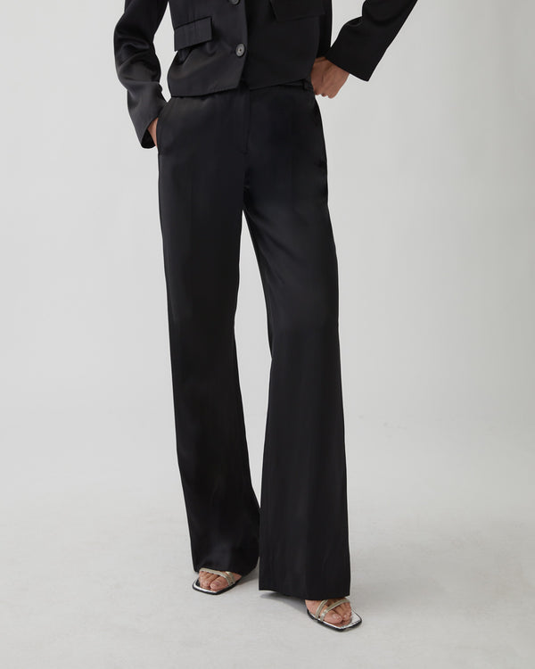 Rejina Pyo Cathy Trousers Duchesse Satin Black