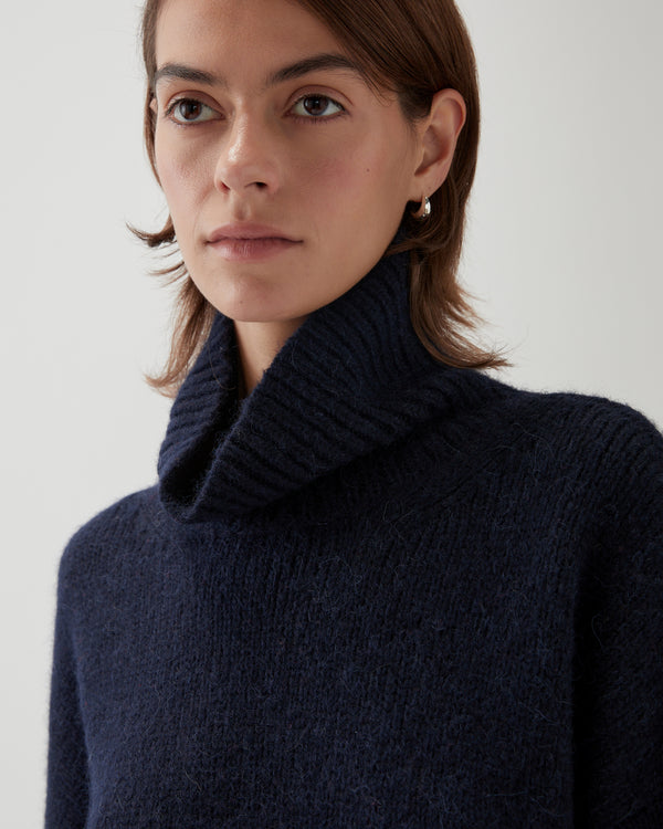 Rejina Pyo Claudia Sweater Chunky Alpaca Navy