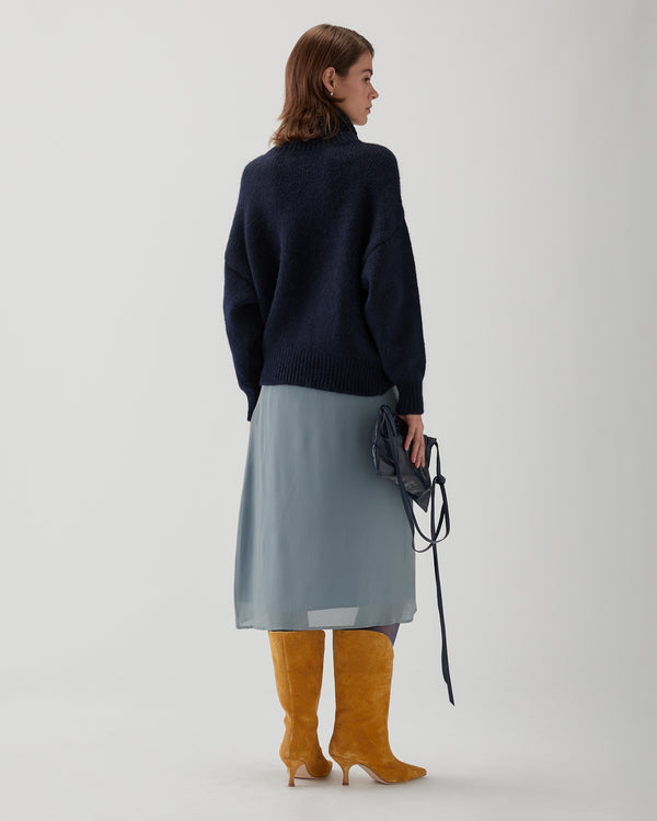 Rejina Pyo Claudia Sweater Chunky Alpaca Navy