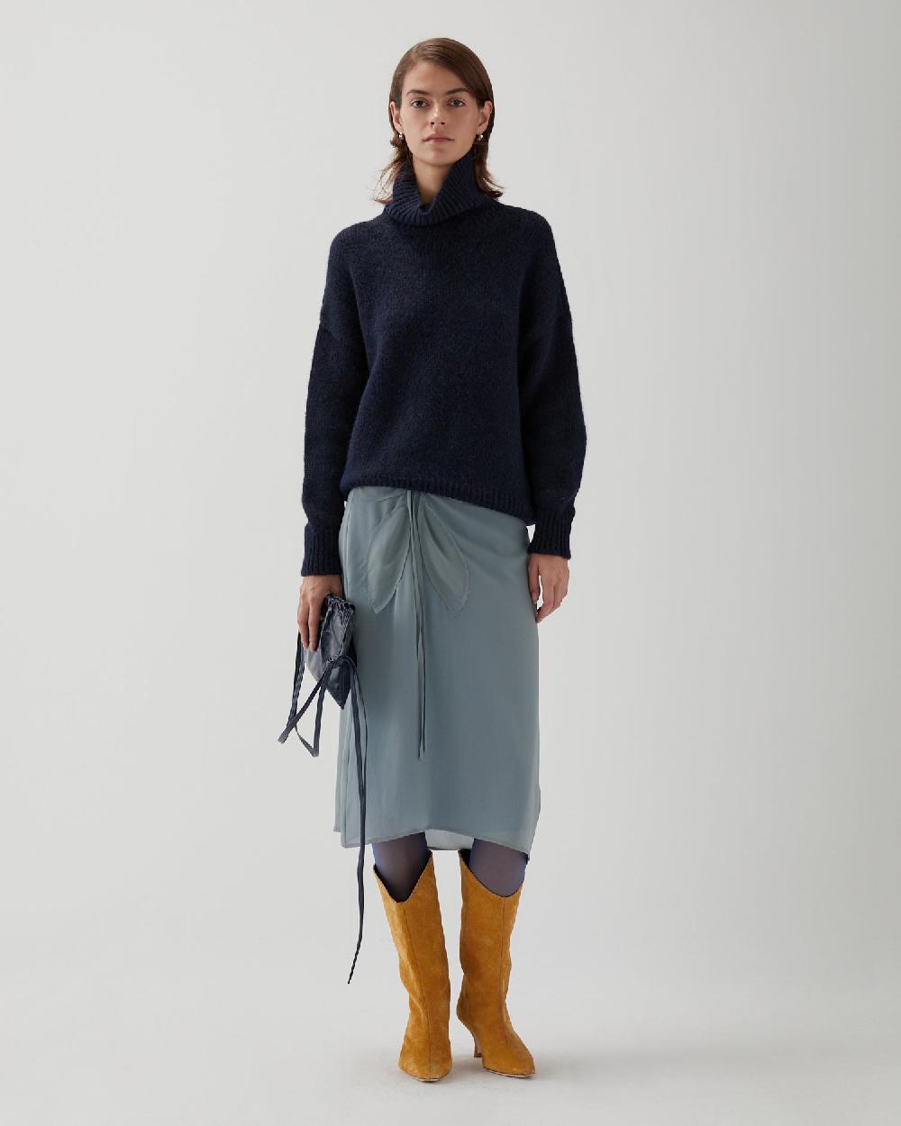 rejina pyo Claudia Sweater Chunky Alpaca Navy