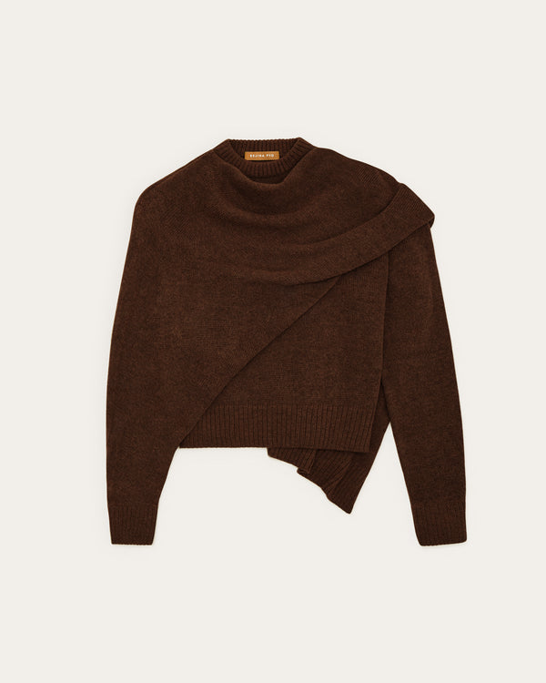 Rejina Pyo Colette Sweater Alpaca Blend Brown