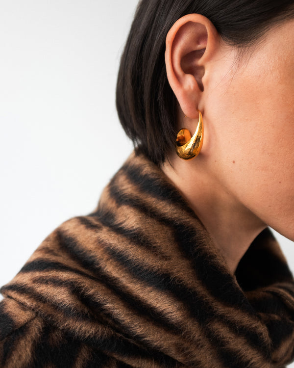 Rejina Pyo Curved Hoops Gold Plated