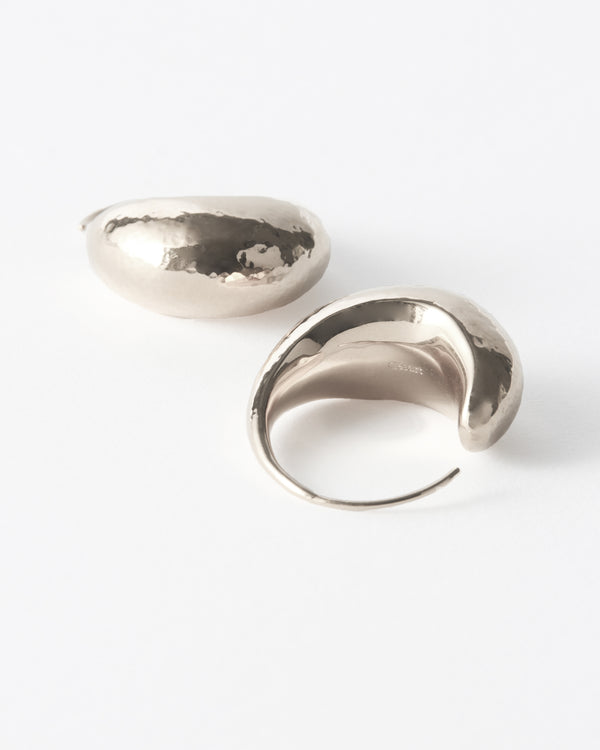 Rejina Pyo Curved Hoops Silver Plated