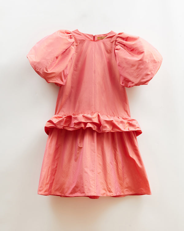 Rejina Pyo Daisy Dress Silk Taffeta Coral