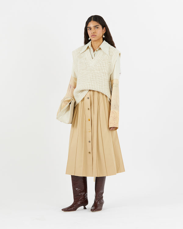 Rejina Pyo Dan Vest Wool Ecru