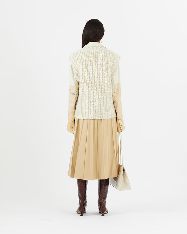 Rejina Pyo Dan Vest Wool Ecru