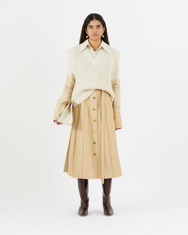 Rejina Pyo Dan Vest Wool Ecru