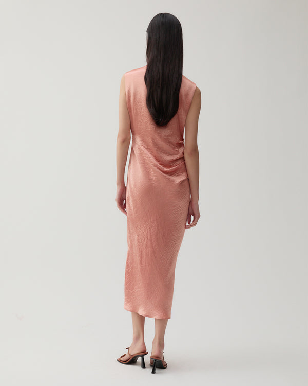 Rejina Pyo Delilah Dress Acetate Satin Pink