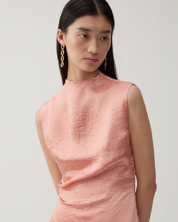 Rejina Pyo Delilah Dress Acetate Satin Pink