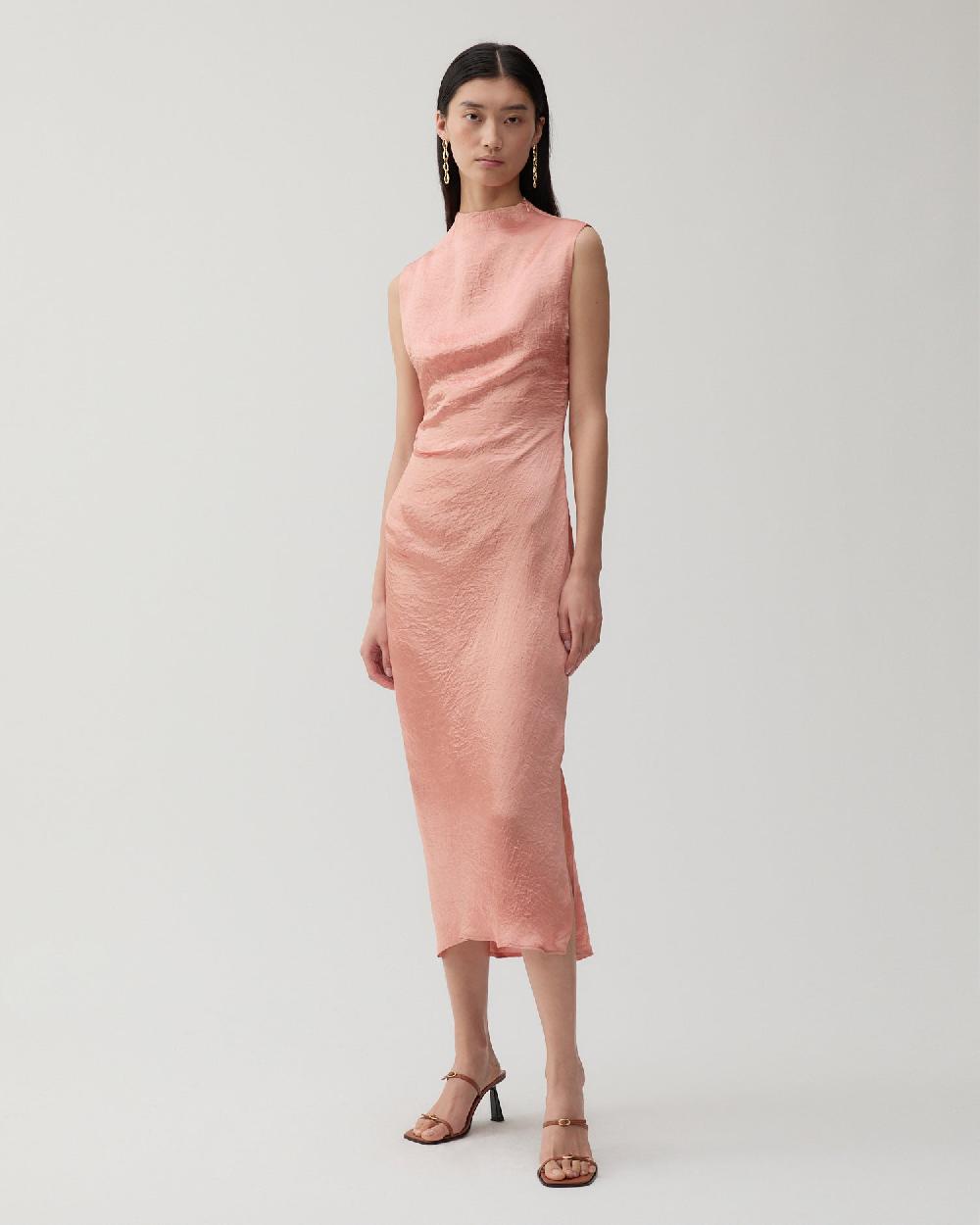 rejina pyo Delilah Dress Acetate Satin Pink