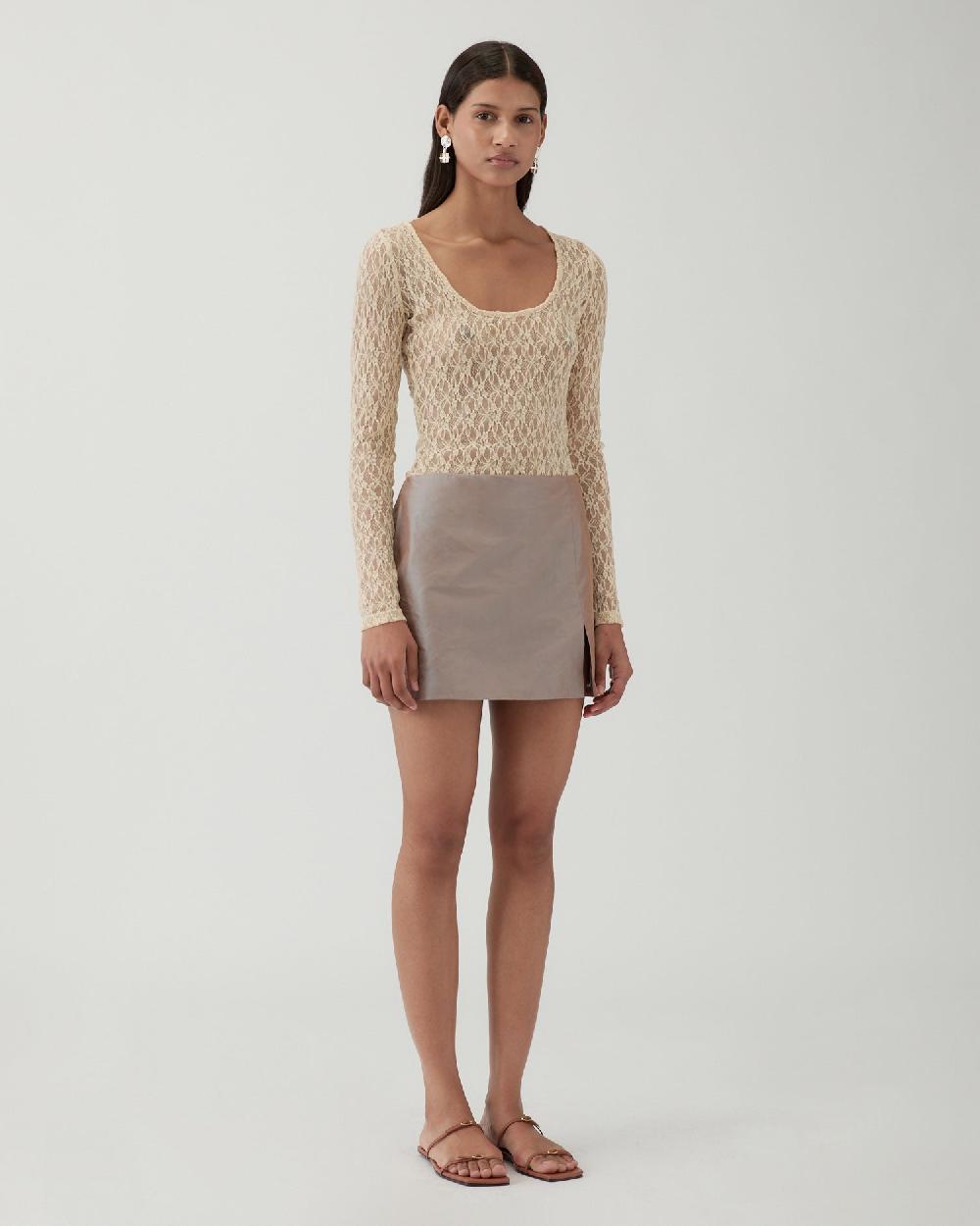 rejina pyo Della Skirt Taffetta Iridescent